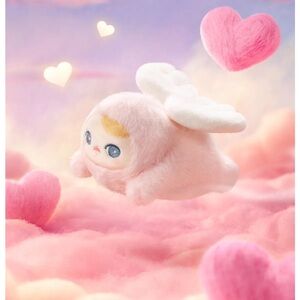 pop mart pucky flying beanie babies series cupid baby plush pendant